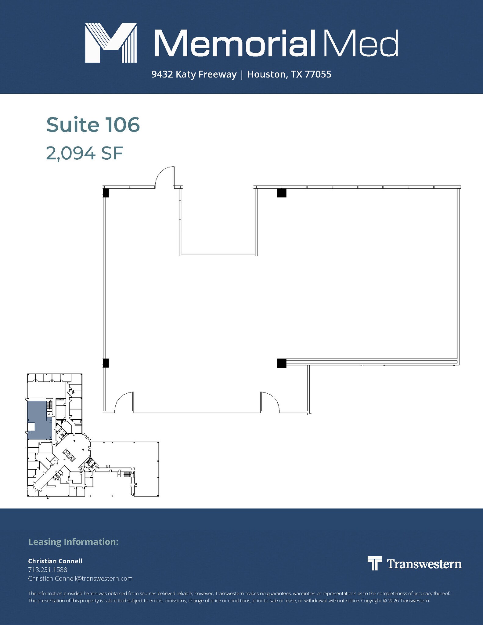 9432 Katy Fwy, Houston, TX à louer Plan d’étage– Image 1 sur 1