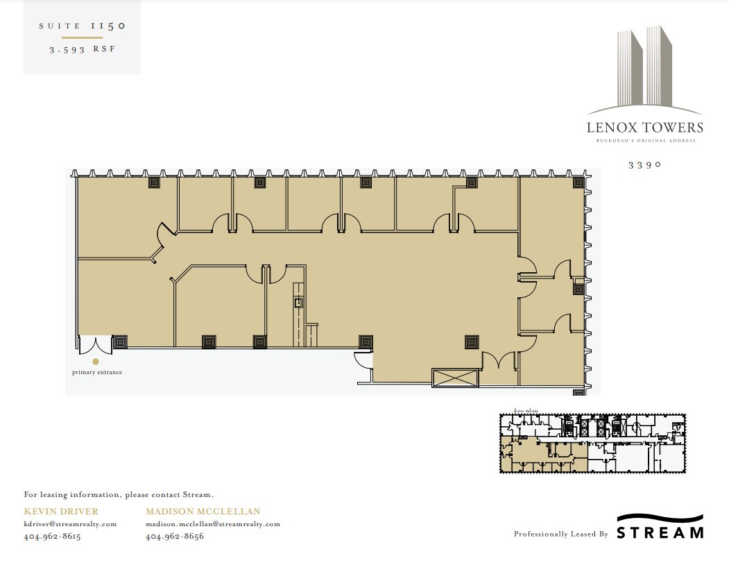 3400 Peachtree Rd NE, Atlanta, GA à louer Plan d’étage– Image 1 sur 1