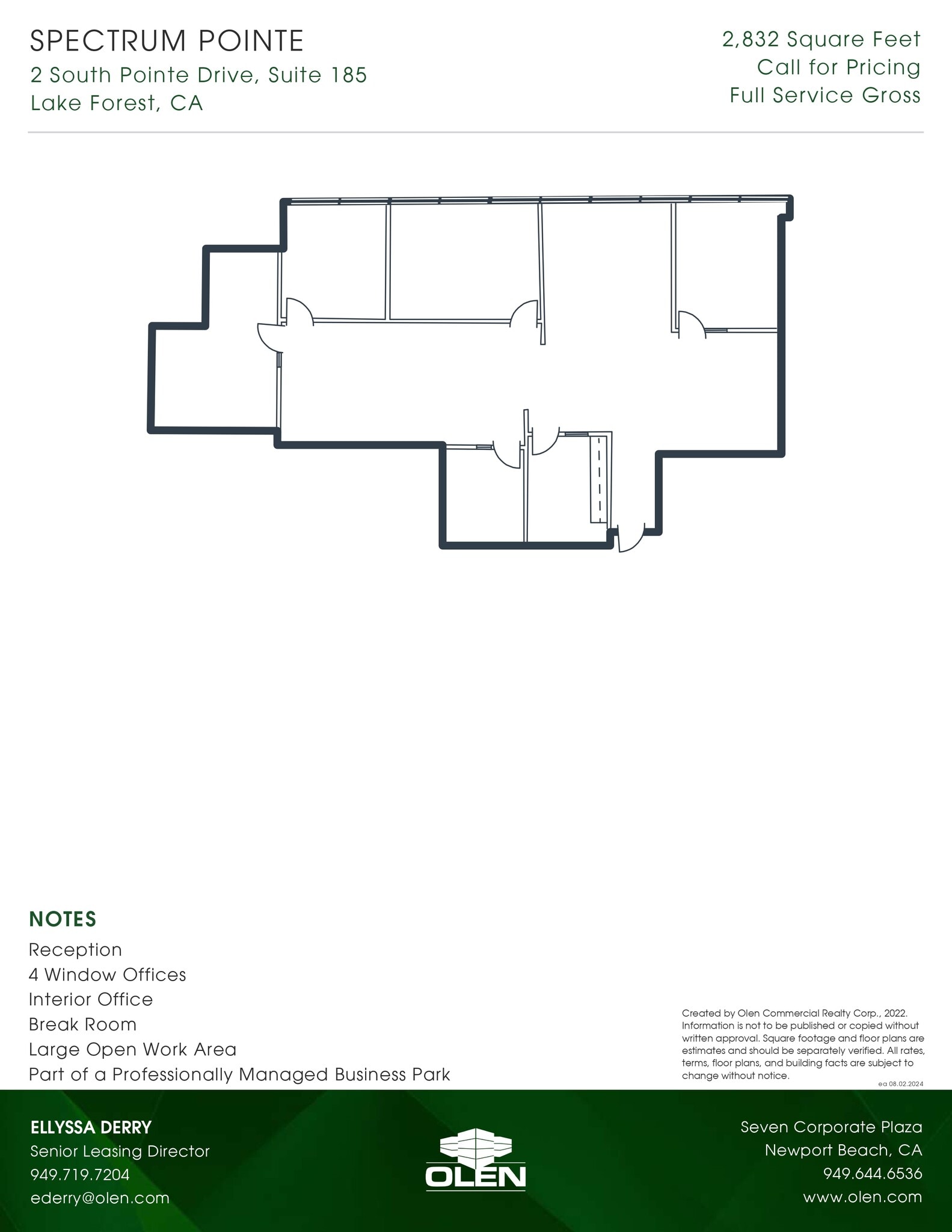 2 South Pointe Dr, Lake Forest, CA à louer Plan d’étage– Image 1 sur 1