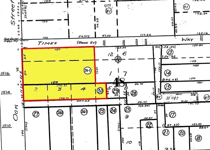 1516 Oak St, Alameda, CA à louer - Plan cadastral – Image 2 sur 3