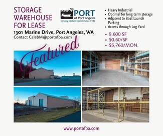 Plus de détails pour 1301 Marine Dr, Port Angeles, WA - Industriel/Logistique à louer