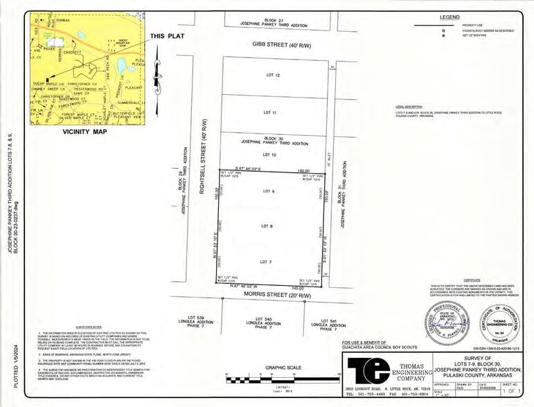 Rightsell Rd, Little Rock, AR à vendre - Plan cadastral – Image 2 sur 2