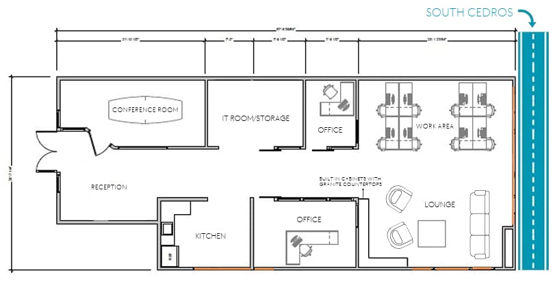 415 S Cedros Ave, Solana Beach, CA à louer Plan d’étage– Image 1 sur 1