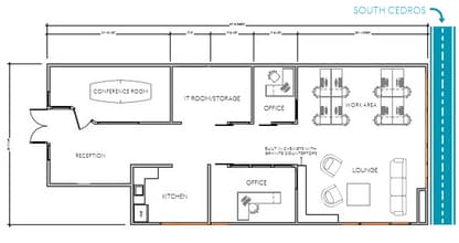 415 S Cedros Ave, Solana Beach, CA à louer Plan d’étage– Image 1 sur 1