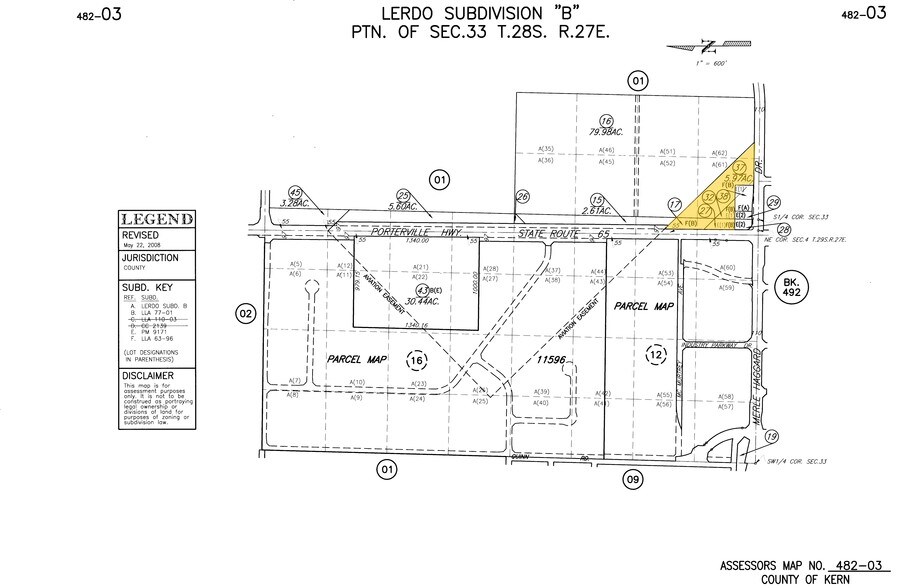 7th Standard Rd, Bakersfield, CA à vendre - Plan cadastral – Image 2 sur 4