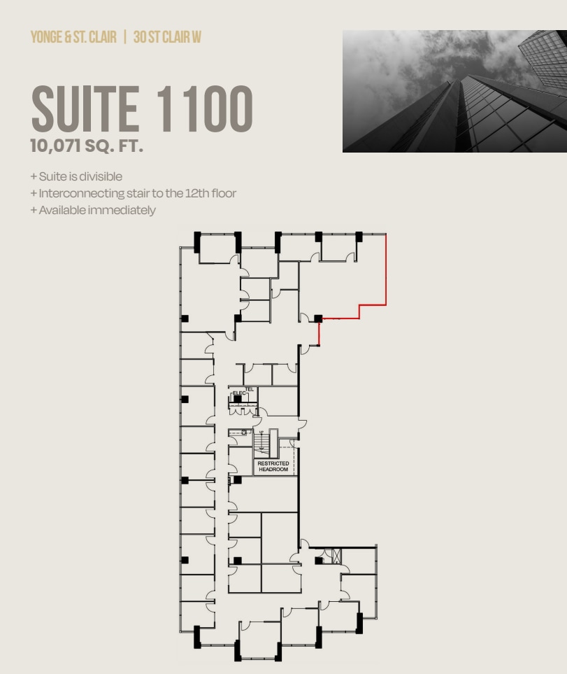 30 St Clair Ave W, Toronto, ON à louer Plan d’étage– Image 1 sur 1