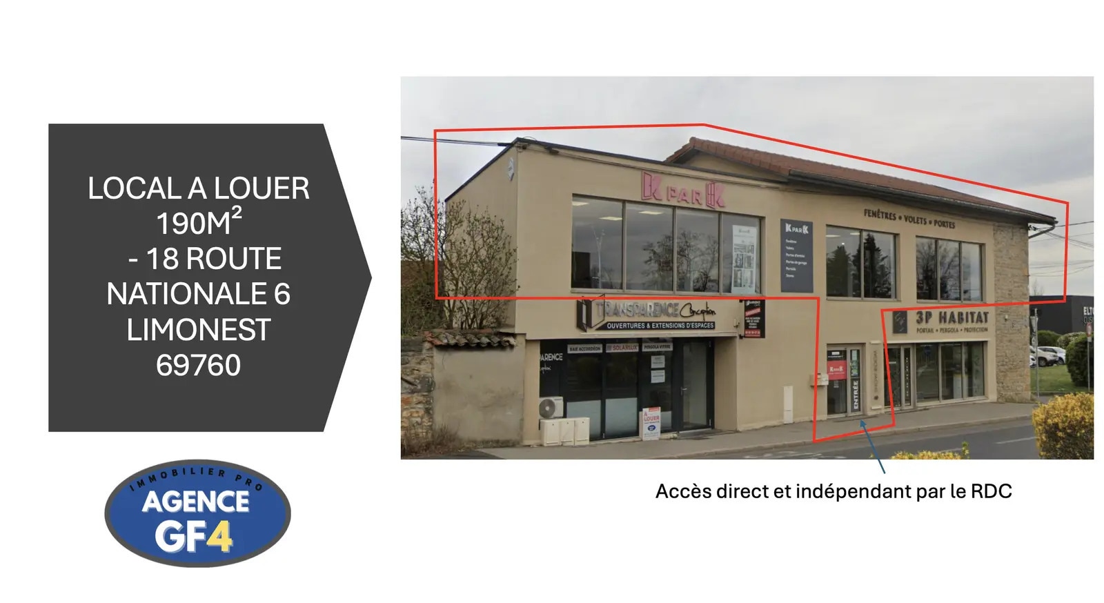 Local commercial dans Limonest à louer Photo de l’immeuble– Image 1 sur 5