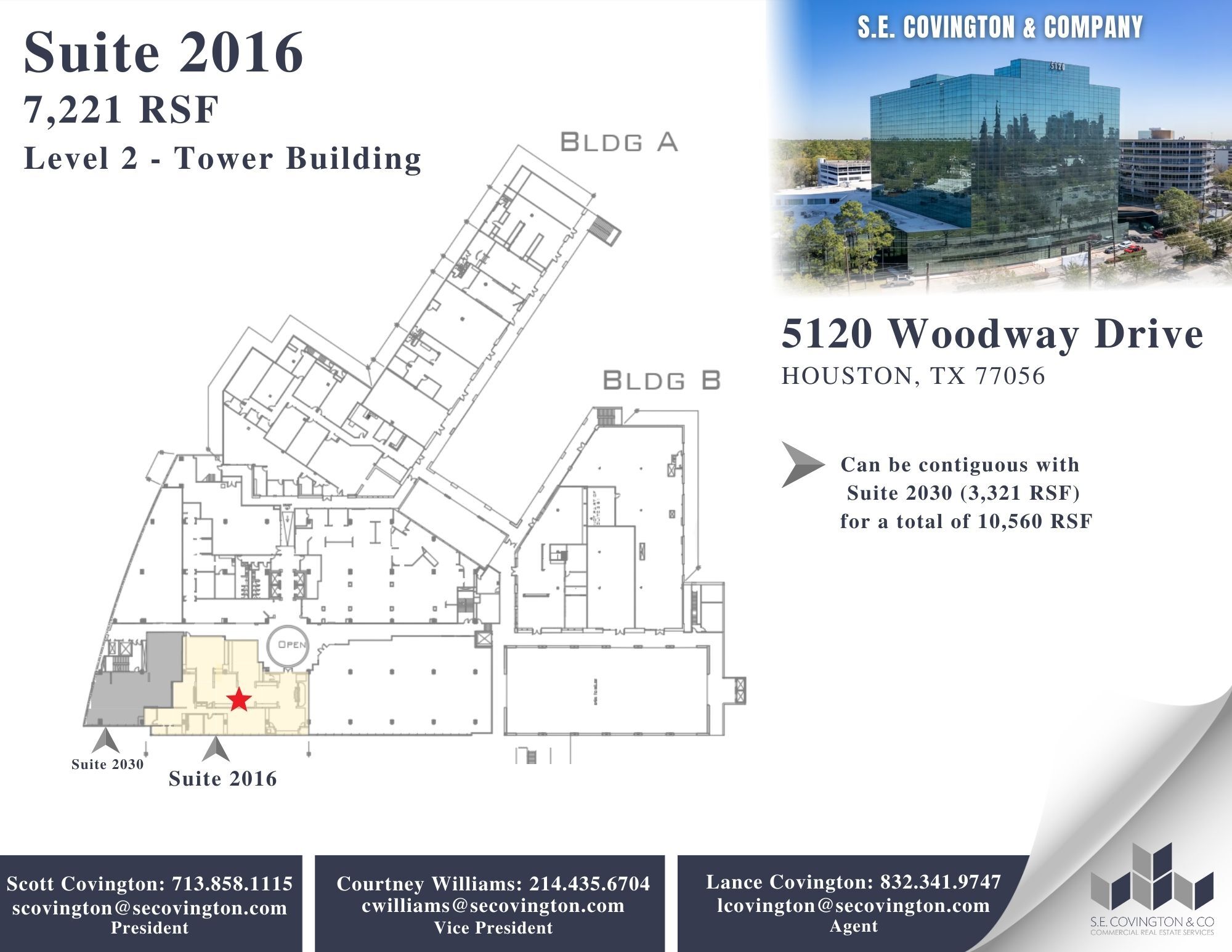 5120 Woodway Dr, Houston, TX à louer Plan d’étage– Image 1 sur 2