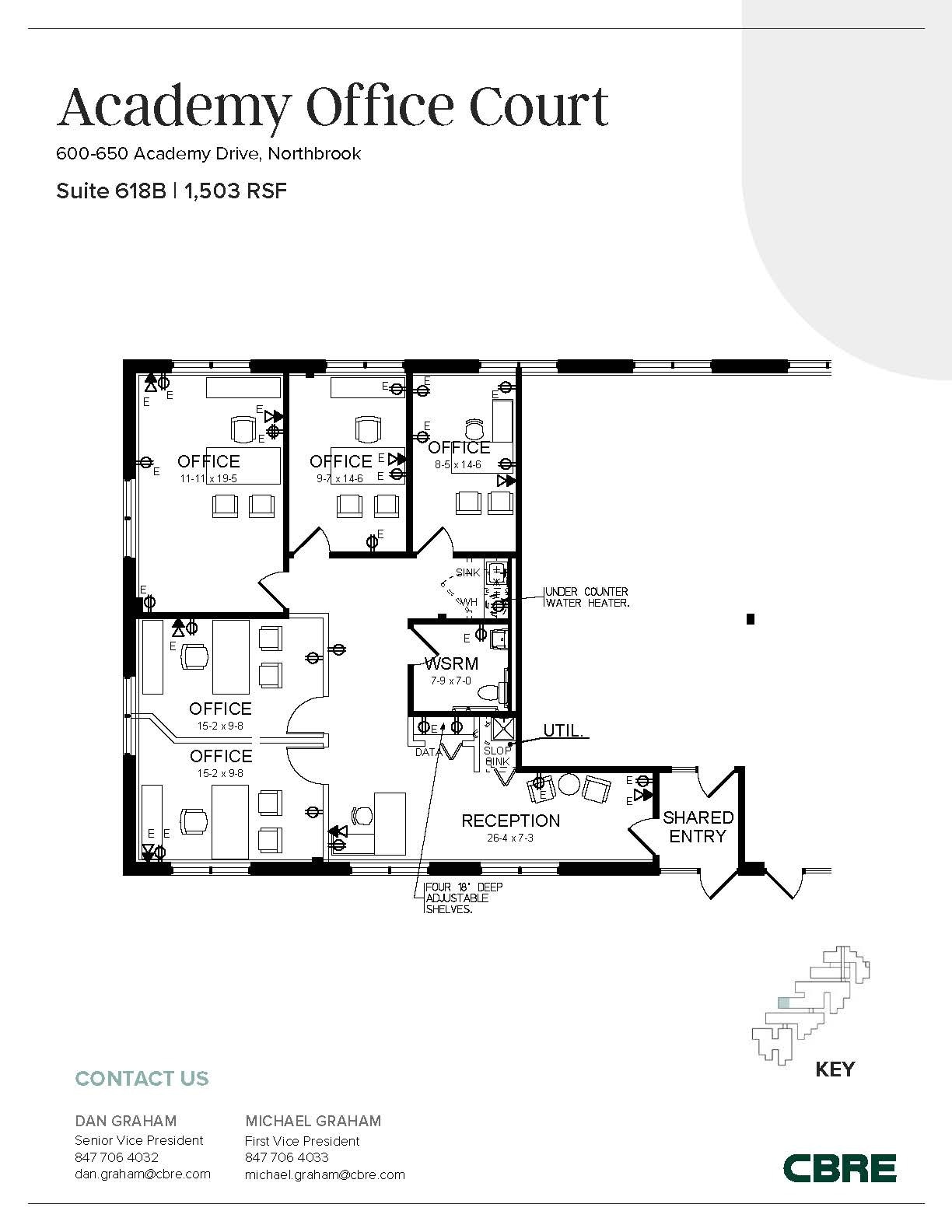 600-650 Academy Dr, Northbrook, IL à louer Plan d’étage– Image 1 sur 1