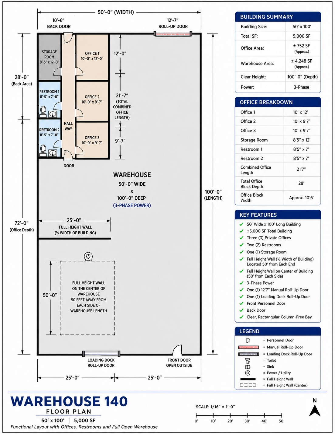 60-130 Industrial Way, Brisbane, CA à louer Plan d’étage– Image 1 sur 9