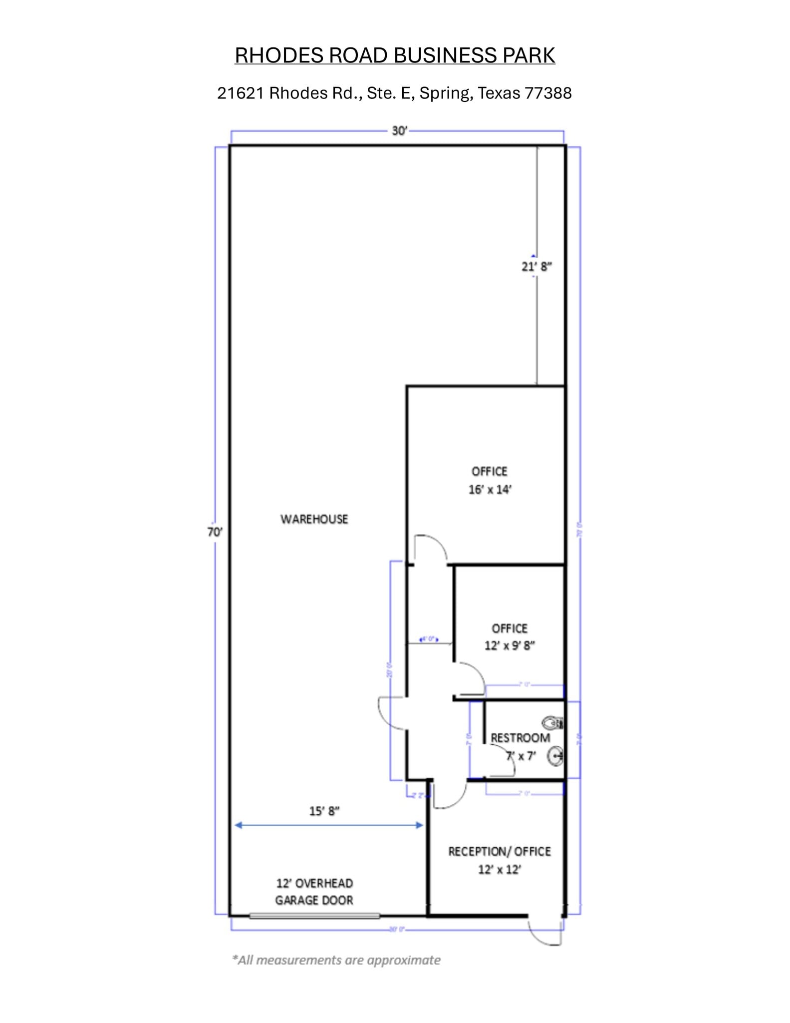 21621 Rhodes Rd, Spring, TX à louer Plan de site– Image 1 sur 1