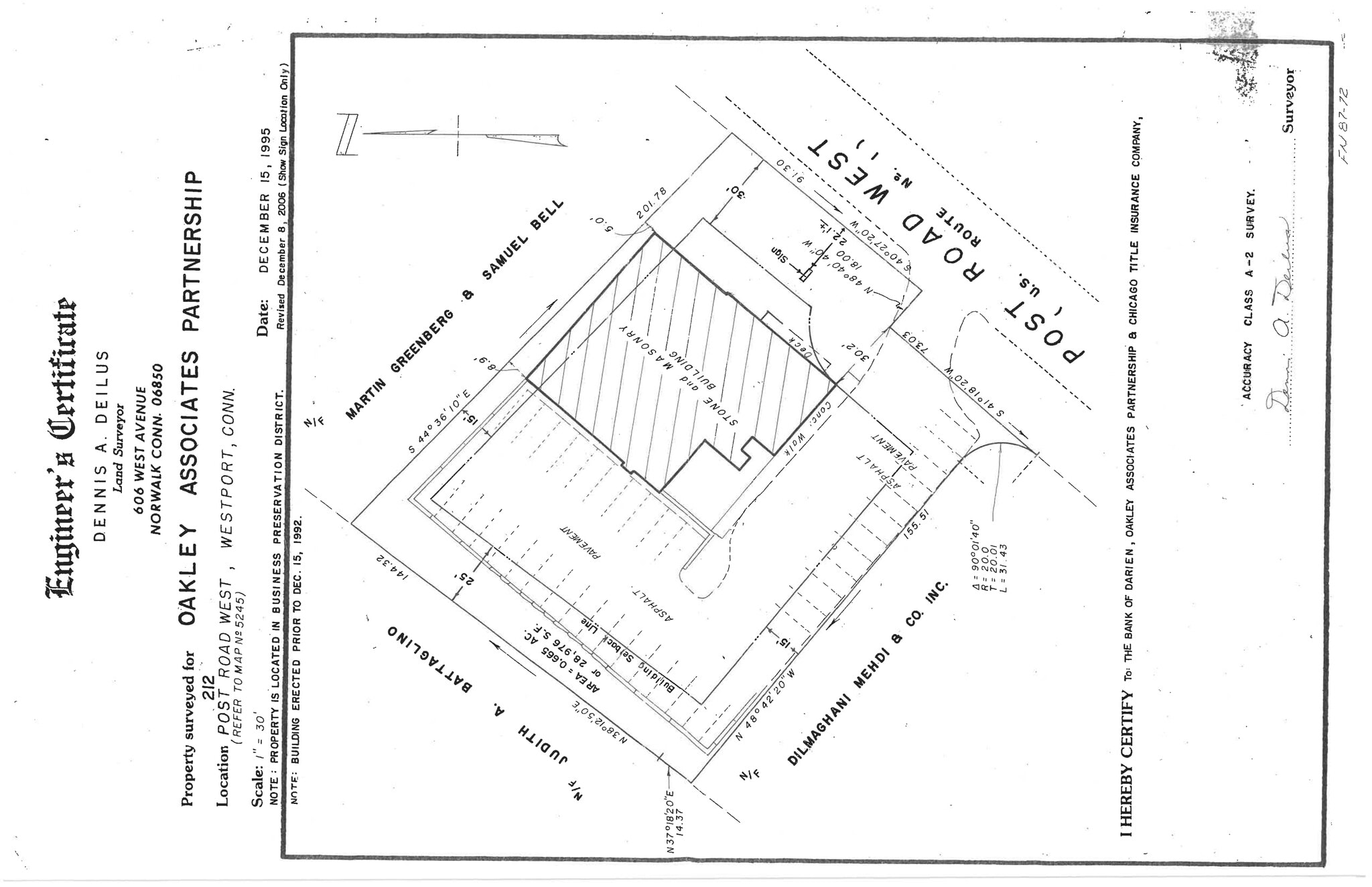 212 Post Rd W, Westport, CT à louer Plan de site– Image 1 sur 1