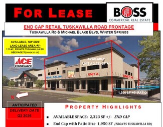 Plus de détails pour SEC 434 & Tuskawilla Rd, Winter Springs, FL - Local commercial à louer