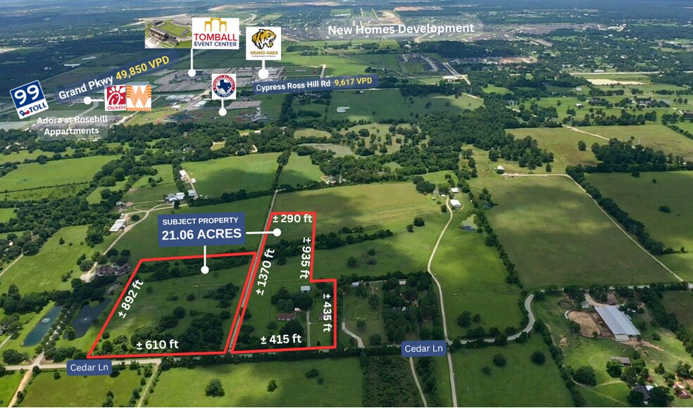 20131 Cedar Ln, Tomball, TX à vendre - Aérien – Image 3 sur 5