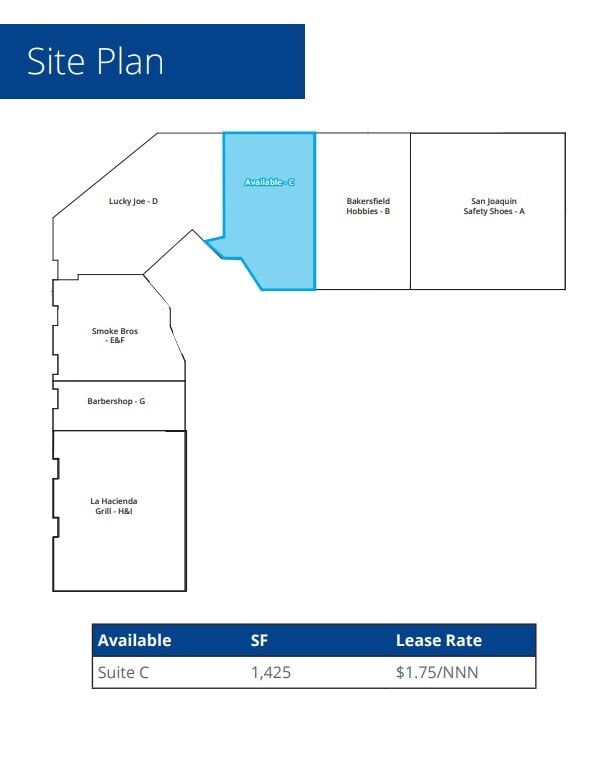 9910 Rosedale Hwy, Bakersfield, CA à louer Plan d’étage– Image 1 sur 1