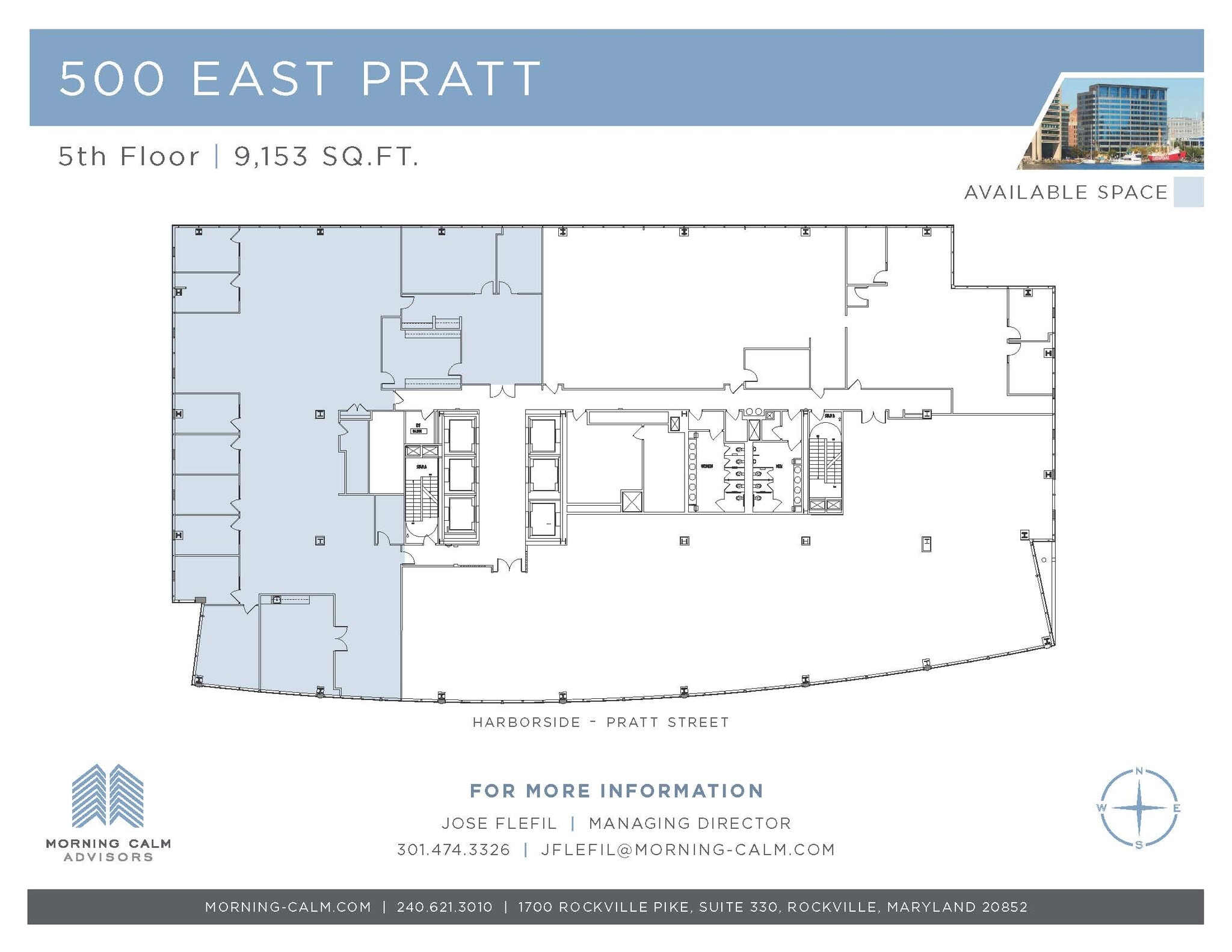 500 E Pratt St, Baltimore, MD à louer Plan d’étage– Image 1 sur 2