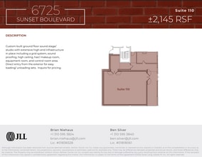 6725 W Sunset Blvd, Los Angeles, CA à louer Plan d’étage– Image 1 sur 1