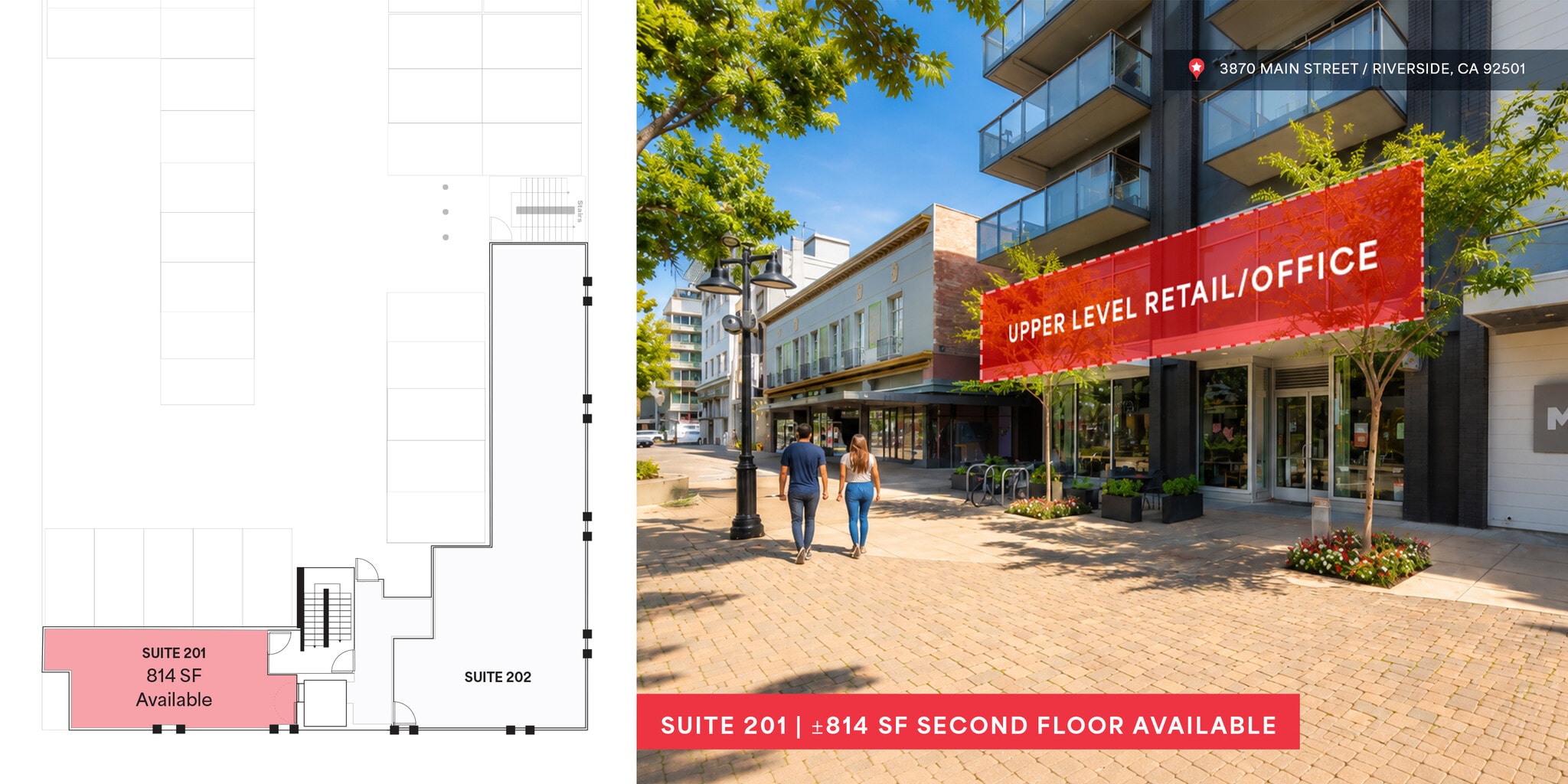 3870 Main St, Riverside, CA à louer Plan d’étage– Image 1 sur 3