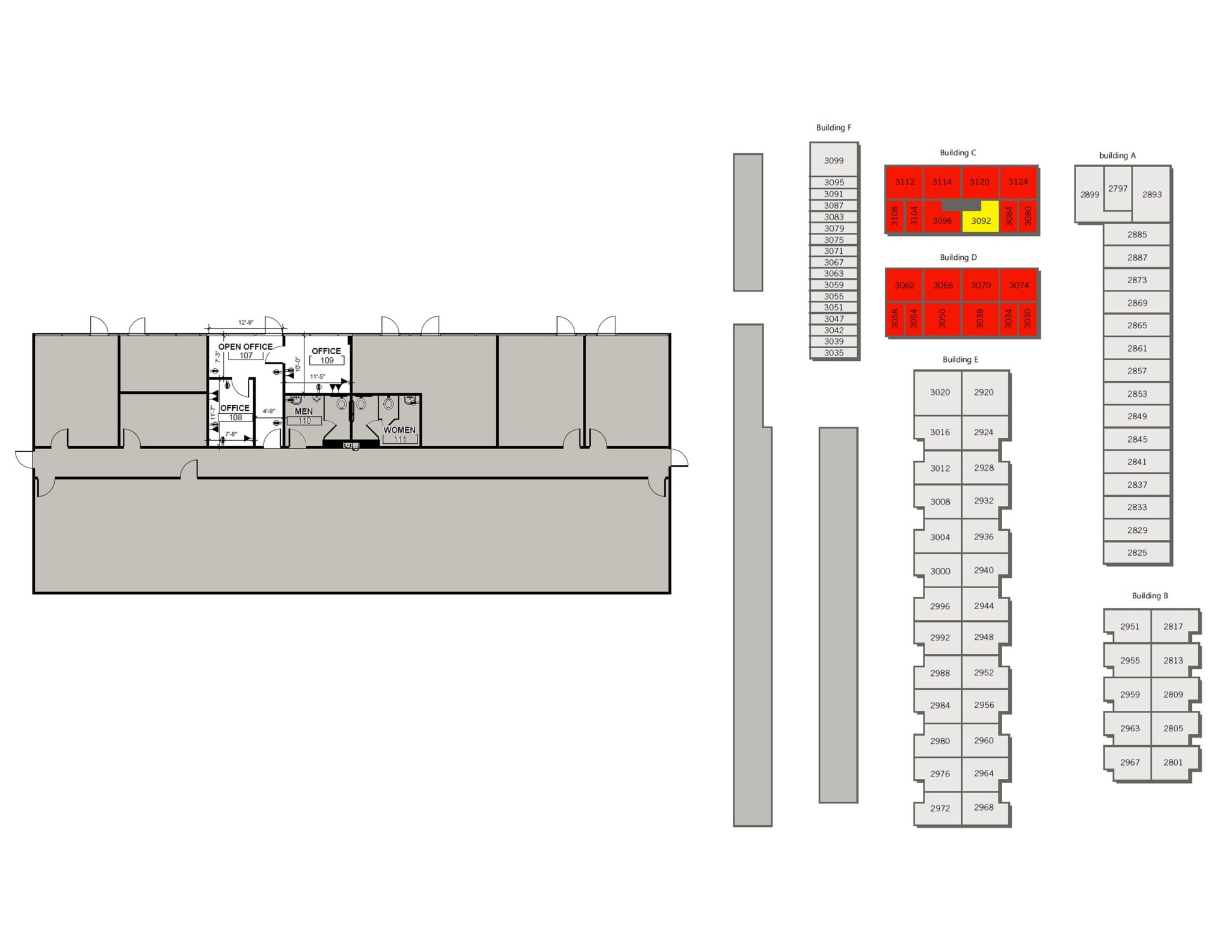 3035-3099 PS Business Center Dr, Woodbridge, VA à louer Plan de site– Image 1 sur 2