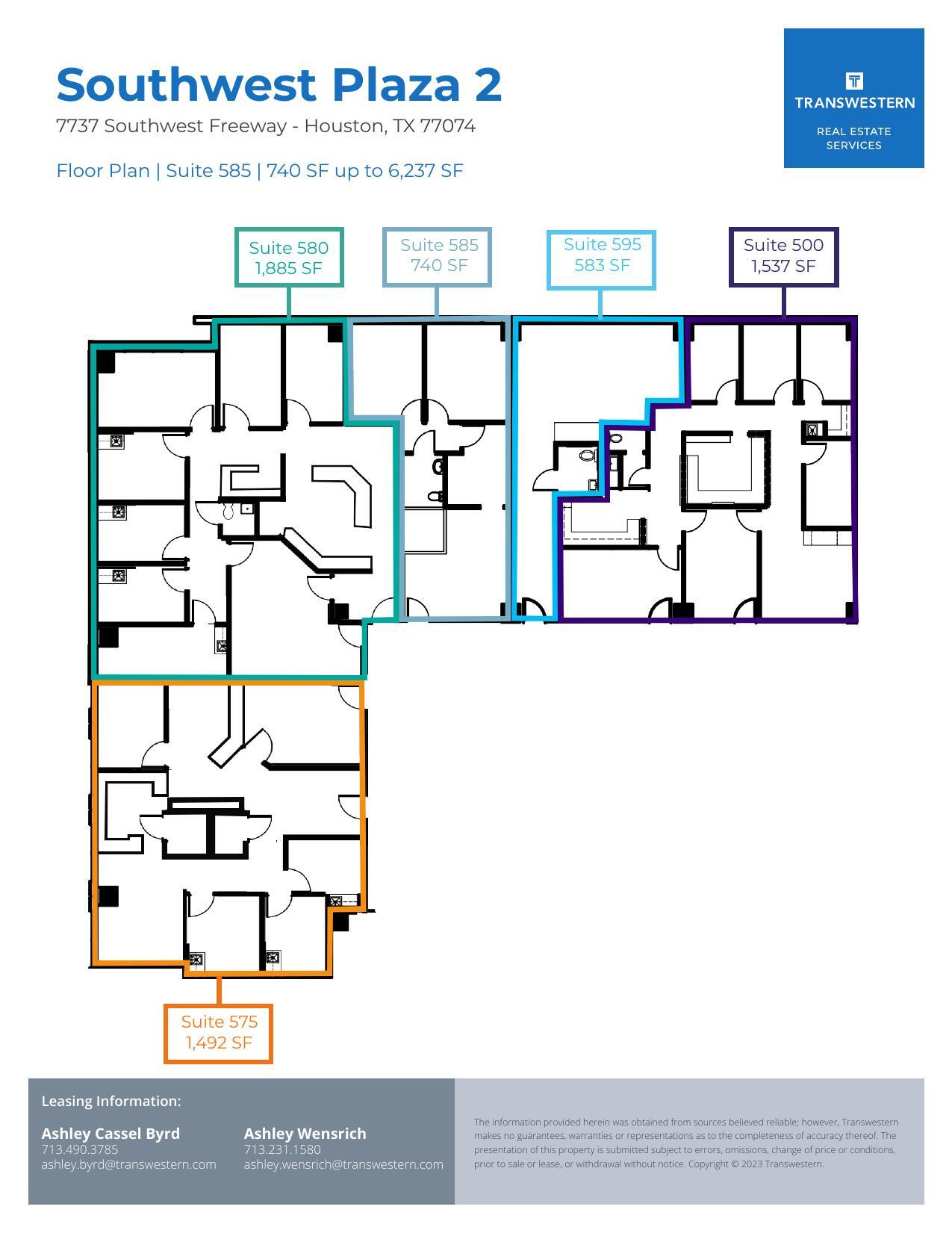 7737 Southwest Fwy, Houston, TX à louer Plan d’étage– Image 1 sur 1