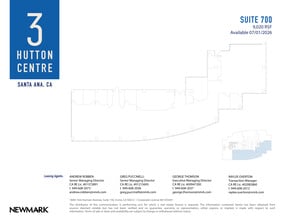3 Hutton Centre Dr, Santa Ana, CA à louer Plan d’étage– Image 1 sur 2