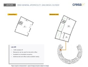 3550 General Atomics Ct, San Diego, CA à louer Plan d’étage– Image 1 sur 1