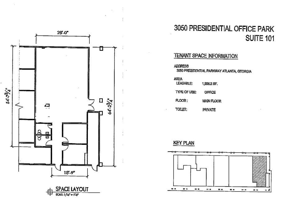 3815 Presidential Pky, Doraville, GA à louer Plan d’étage– Image 1 sur 1