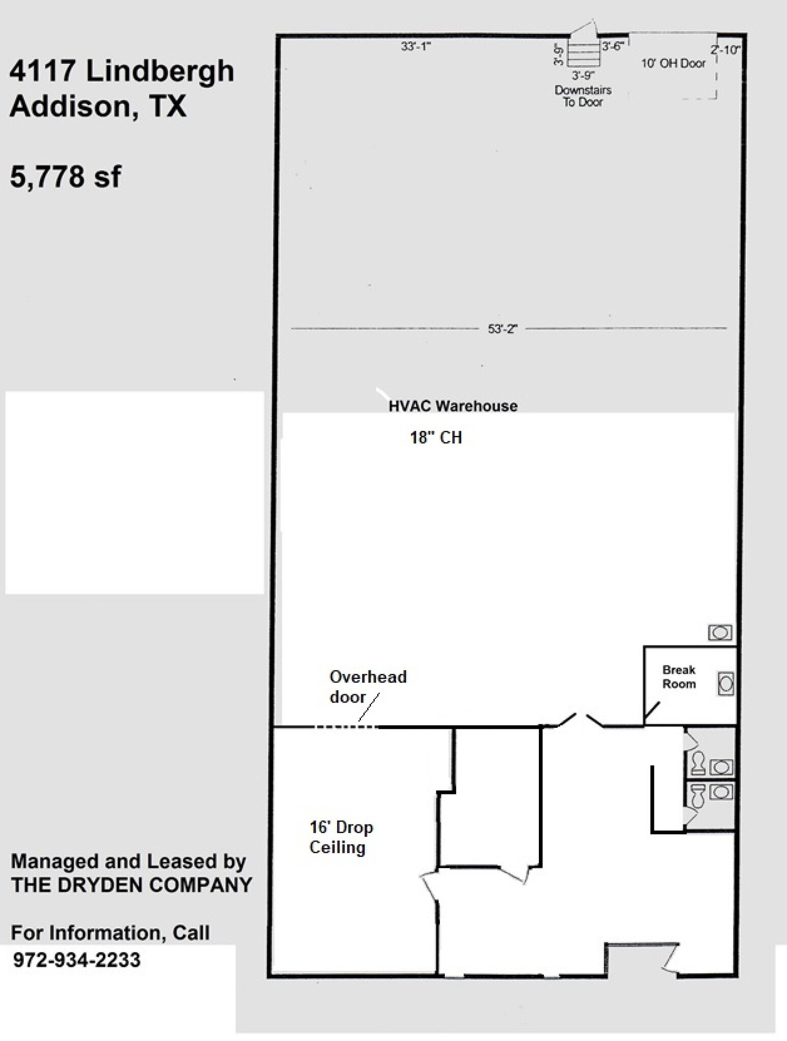 4117-4135 Lindbergh Dr, Addison, TX à louer Plan d’étage– Image 1 sur 1