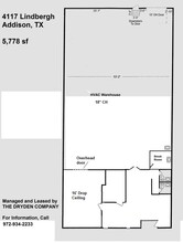 4117-4135 Lindbergh Dr, Addison, TX à louer Plan d’étage– Image 1 sur 1