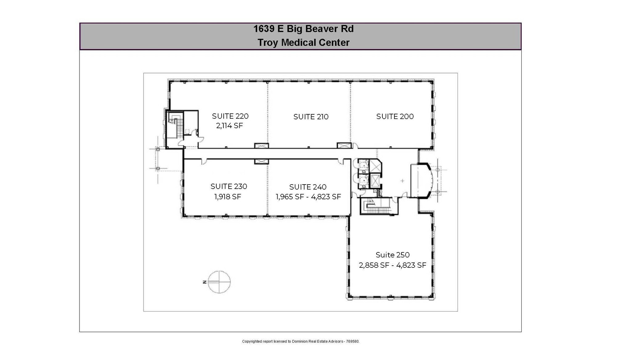 1639 E Big Beaver Rd, Troy, MI à louer Plan d’étage– Image 1 sur 1