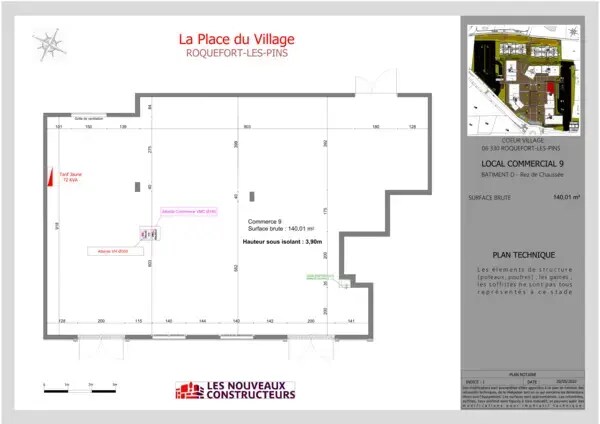 Local commercial dans Roquefort-les-Pins à louer Plan d’étage– Image 1 sur 1