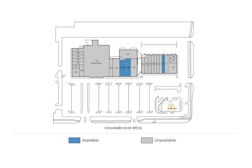 104-192 N Bolingbrook Dr, Bolingbrook, IL à louer - Plan de site – Image 2 sur 5