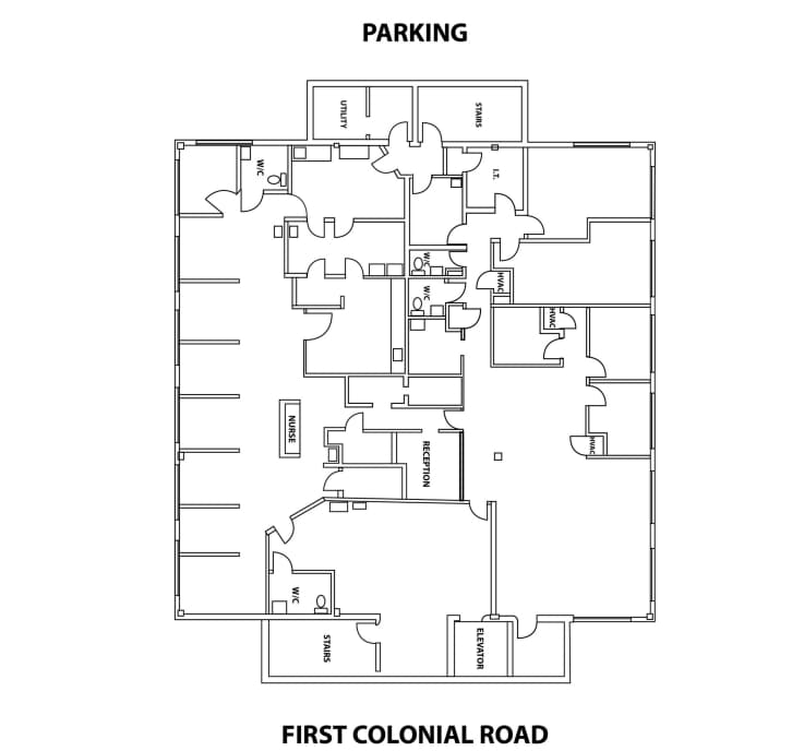 1101 First Colonial Rd, Virginia Beach, VA à louer Plan d’étage– Image 1 sur 1