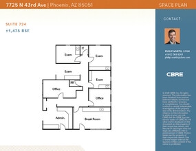 7725 N 43rd Ave, Phoenix, AZ à louer Plan d’étage– Image 2 sur 2