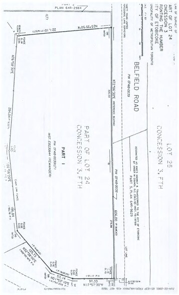 295 Belfield Rd, Toronto, ON à louer - Plan cadastral – Image 2 sur 2
