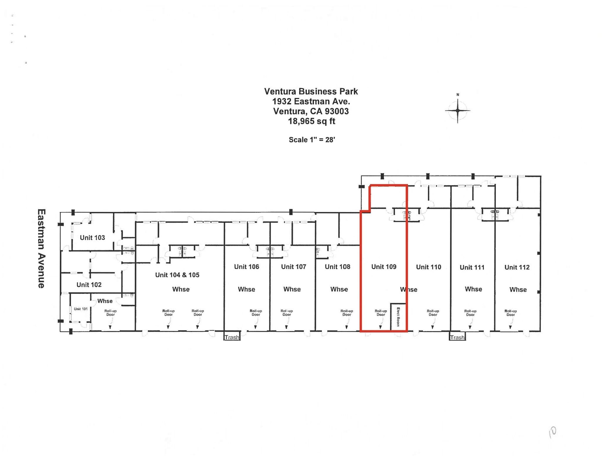 1932 Eastman Ave, Ventura, CA à louer Plan de site– Image 1 sur 1