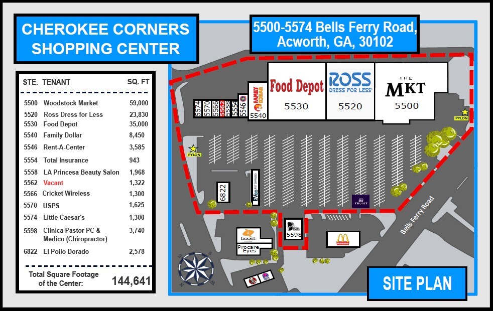 5500-5598 Bells Ferry Rd, Acworth, GA à louer Photo de l’immeuble– Image 1 sur 9