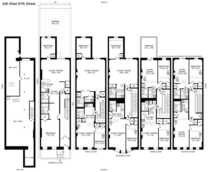 346 W 87TH St, New York, NY à vendre - Plan d’étage – Image 2 sur 12