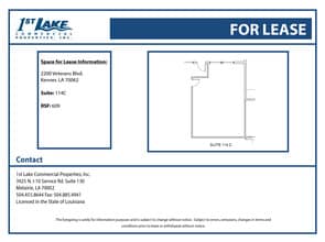 2200 Veterans Memorial Blvd, Kenner, LA à louer Plan d’étage– Image 1 sur 1