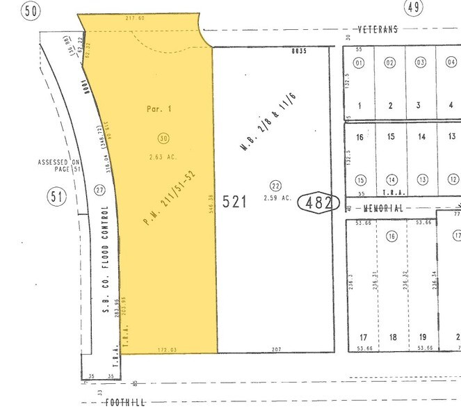 1183 E Foothill Blvd, Upland, CA à vendre - Plan cadastral – Image 2 sur 12