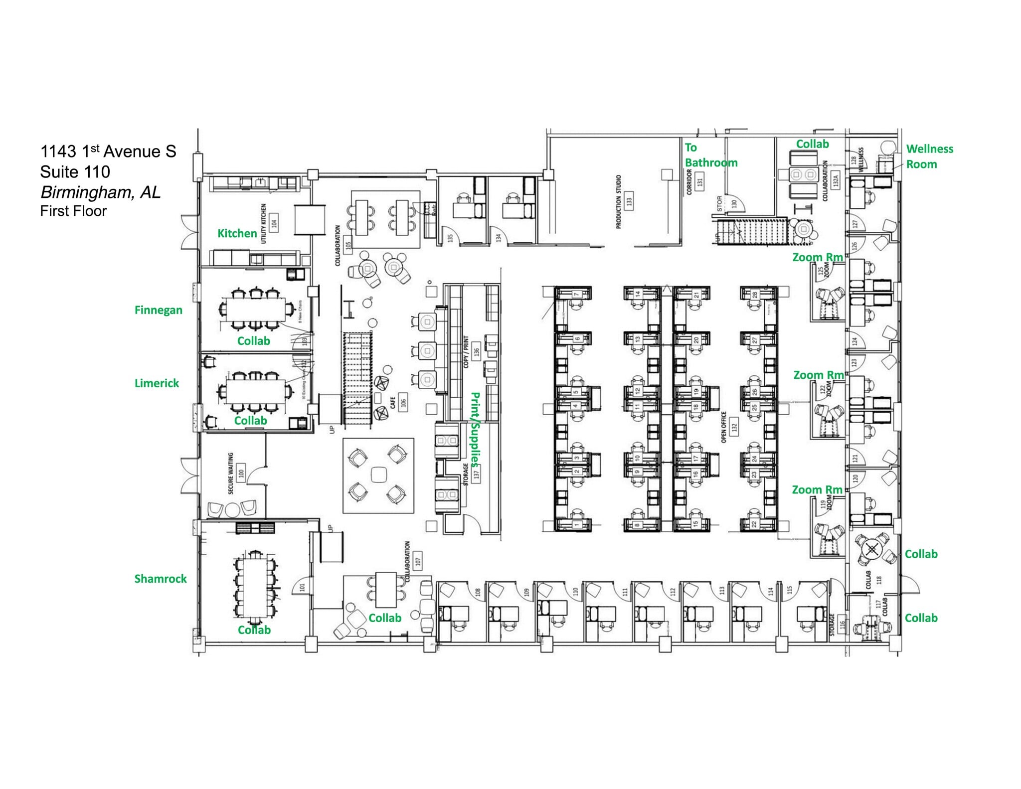 100 12th St S, Birmingham, AL à louer Plan de site– Image 1 sur 1