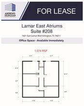 1601 E Lamar Blvd, Arlington, TX à louer Plan d’étage– Image 1 sur 1