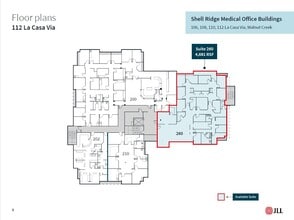 106-114 La Casa Via, Walnut Creek, CA à louer Plan d’étage– Image 1 sur 1