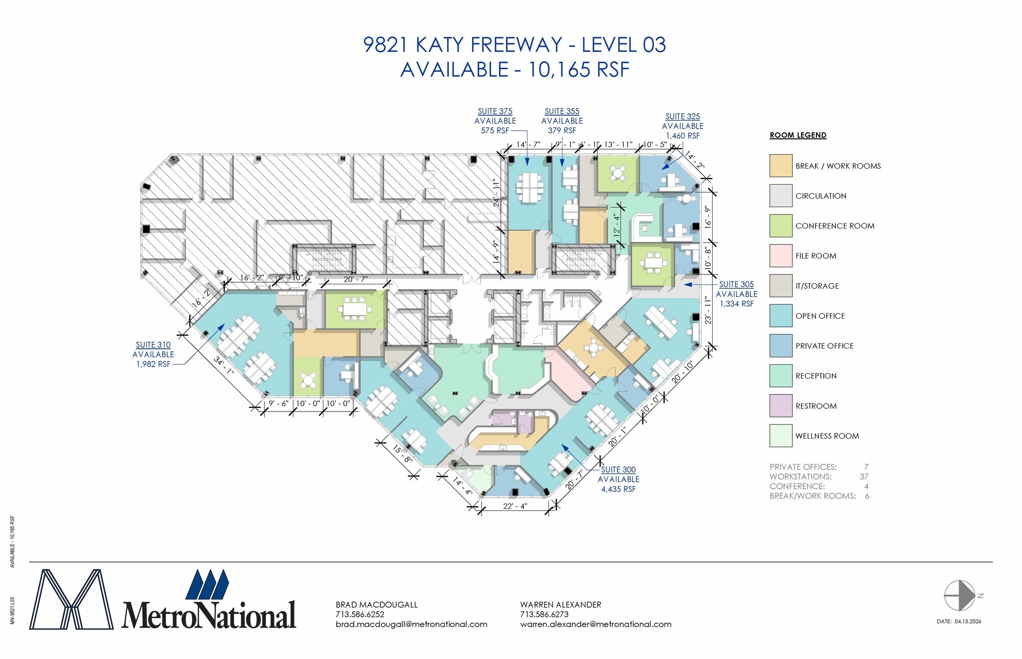 9821 Katy Fwy, Houston, TX à louer Plan d’étage– Image 1 sur 1