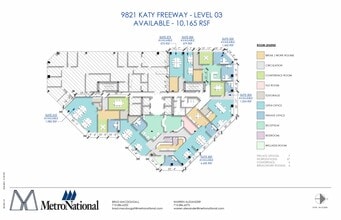 9821 Katy Fwy, Houston, TX à louer Plan d’étage– Image 1 sur 1
