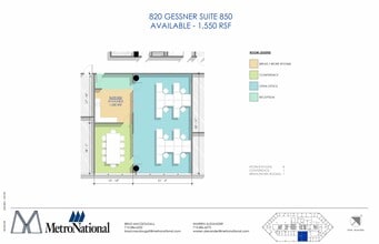 820 Gessner Rd, Houston, TX à louer Plan d’étage– Image 1 sur 1