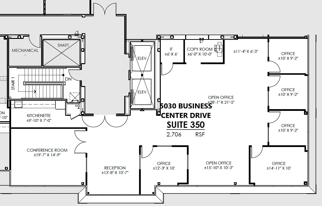 5030 Business Center Dr, Fairfield, CA à louer Plan d’étage– Image 1 sur 1