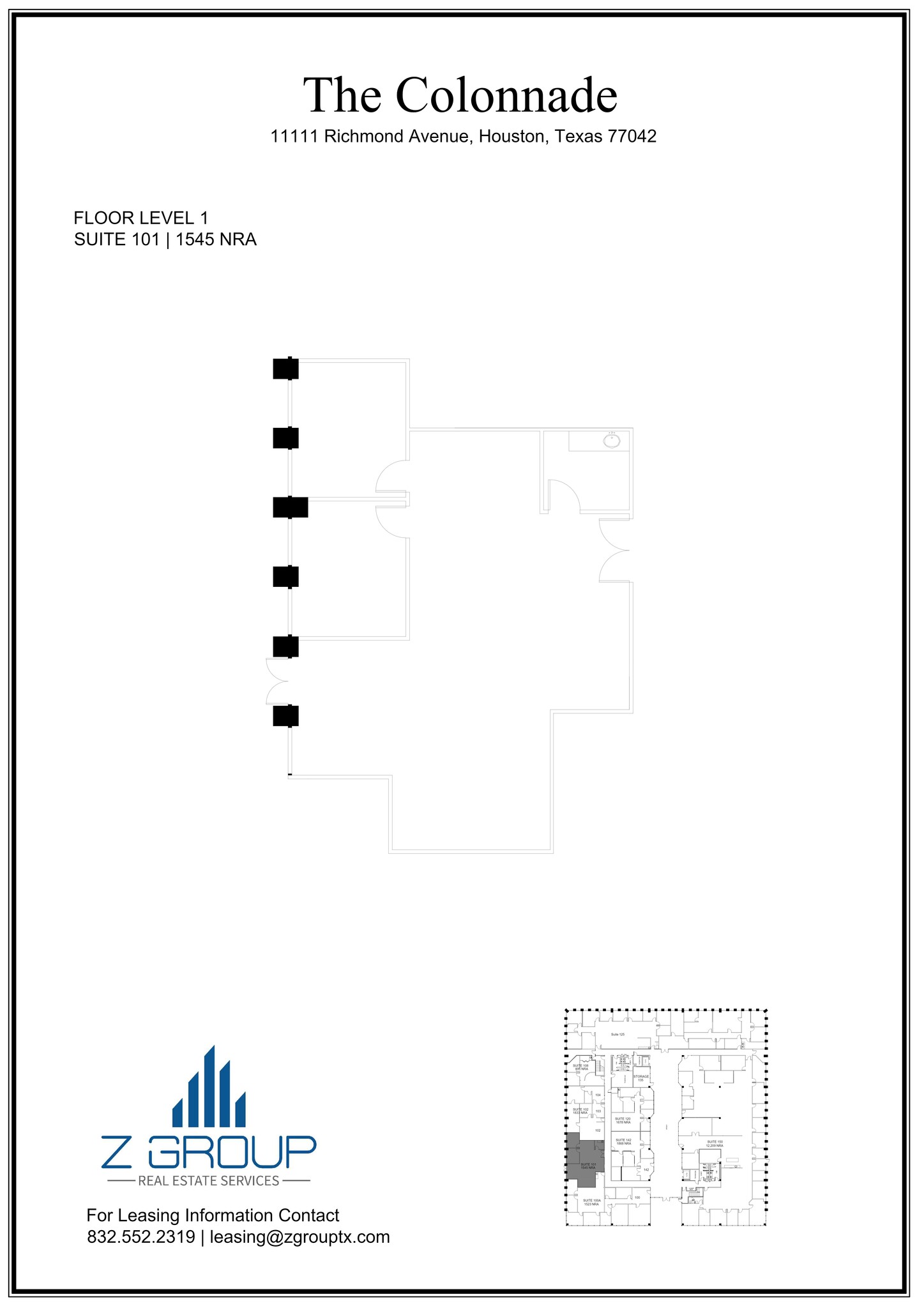 11111 Richmond Ave, Houston, TX à louer Plan de site– Image 1 sur 1