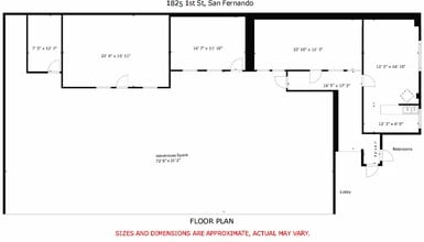 1825 1st St, San Fernando, CA à louer Plan d’étage– Image 1 sur 1