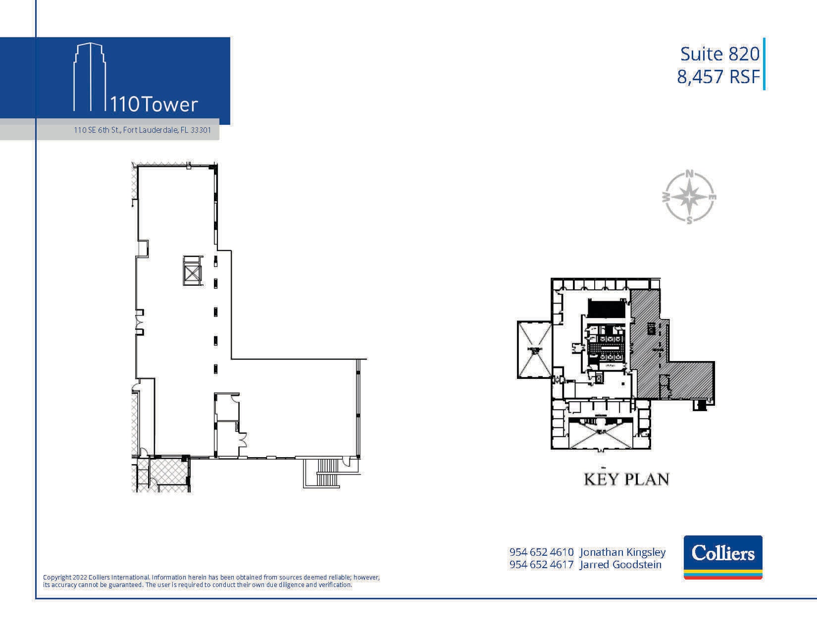 110 SE 6th St, Fort Lauderdale, FL à louer Plan d’étage– Image 1 sur 2